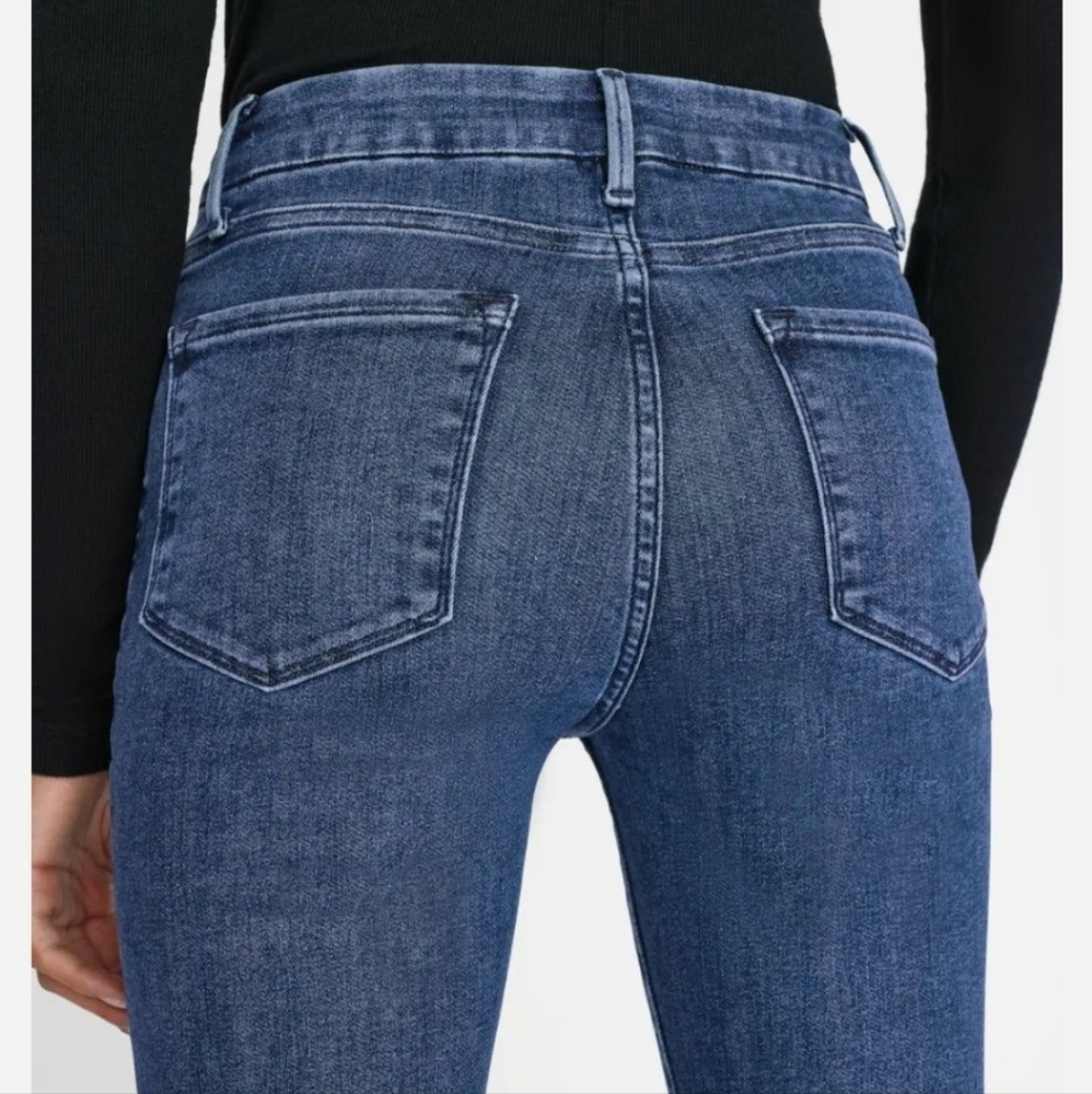 Frame Le Crop Mini Boot Jeans In Kinley Wash Size 29 SHORT - Picture 2 of 12